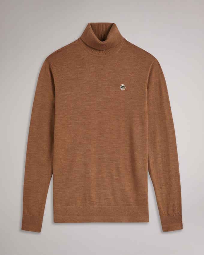 Pull Ted Baker Merino wool roll neck Marron Homme | LFU-67112808